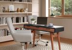 Alphason Pevensey Desk Black / Stirling Oak
