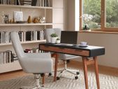 Alphason Pevensey Desk Black / Stirling Oak