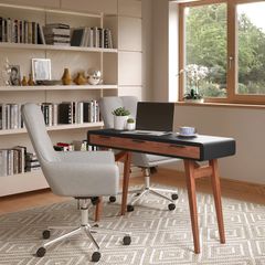 Alphason Pevensey Desk Black / Stirling Oak