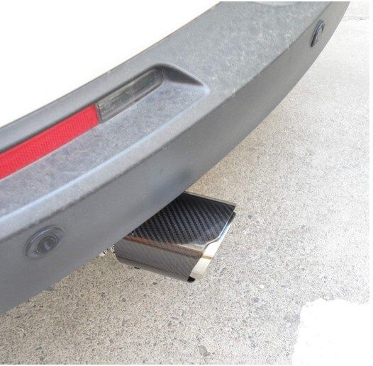 Car Exhaust Tip 64-67mm Carbon Fiber