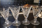 4 Waterford crystal port glasses