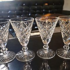 4 Waterford crystal port glasses