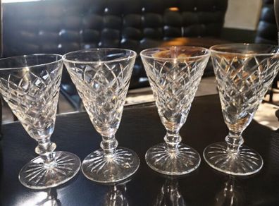 4 Waterford crystal port glasses