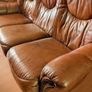 Tan leather Sofa Image 2