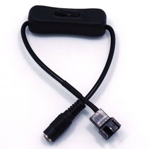12V DC 5.5mm To 4 Pin PWM Computer PC Fan Power Adapter Switch Cable