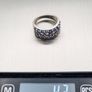 Vintage 925 Silver Amethyst Cluster Ring Image 9
