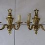 Antique French brass set of wall lights Image 3