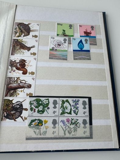 UK collection in stamp album