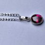 Silver Pendant with Red Garnet Stone Image 4