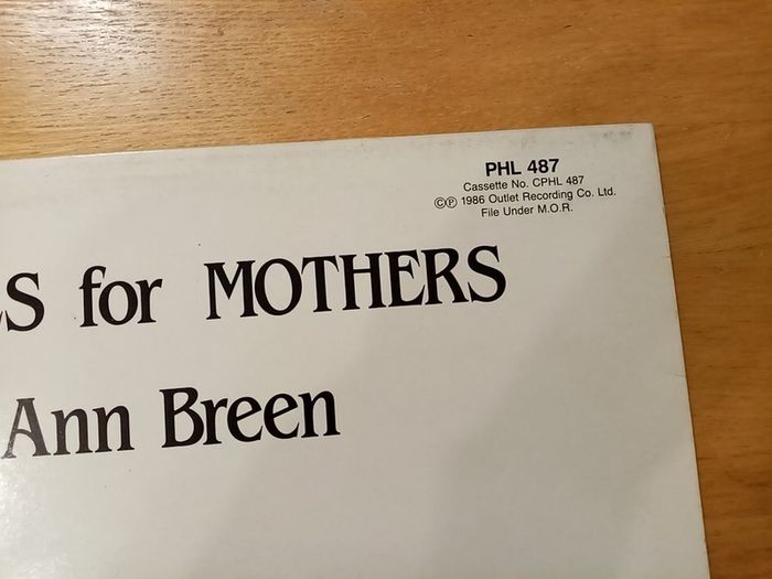 ANN BREEN. Medals For Mothers. Original 1986 Irish Pressing. LP. Vinyl. Record. Album.