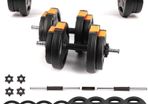 Dumbbells Weight Set - Adjustable 2-in-1 Dumbbell and Barbell Set for Exercise, Muscle and Strength Training - Weight: up to 15kg (FREE POSTAGE)