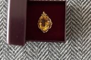 9 Carat Yellow Gold Large Citrine Pendant