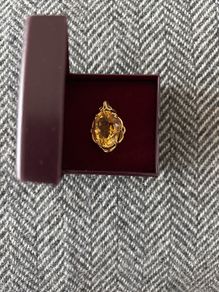 9 Carat Yellow Gold Large Citrine Pendant