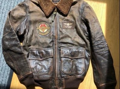 Ralph Lauren Iconic G-1 Bomb Leather Jacket