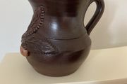 Vintage Hazelnut French Pottery Vase/Jug