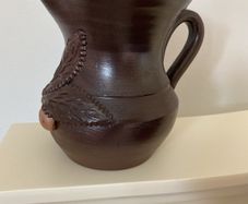 Vintage Hazelnut French Pottery Vase/Jug