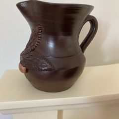 Vintage Hazelnut French Pottery Vase/Jug