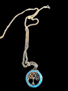 Sterling silver tree of life on heavy silver chain