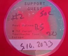 Post Malone 12 carat toothache tour support Guest pass