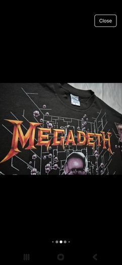 Megadeth Shirt Rust In Peace Hangar 18 Reprint 1991 Brockum XL Vic Rattlehead