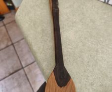 Vintage hand carved wooden African Tribal spoon folk art wood