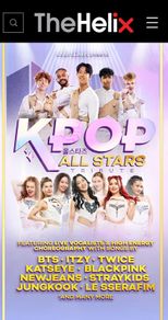 Six tickets for K-pop all stars show at the Helix
