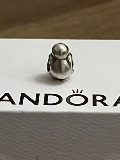Pandora Penguin Spotted Head Charm/Bead Silver