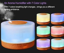 500 ML LED Ultrasonic Air Humidifier with RC FREE Essential Oil Aroma Diffuser Aromatherapy for Home
