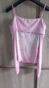 Off shoulders top pink fits XS s m