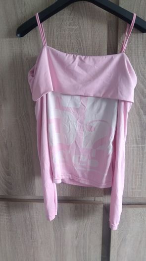 Off shoulders top pink fits XS s m