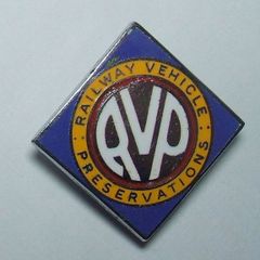 Railway Vehicle Preservations (RVP) - membership enamelled badge (c.1970's)