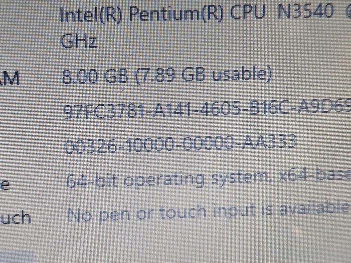 Lenovo G50 Laptop, Intel Pentium CPU N3540 2.16GHz, 8GB Ram, Windows 10 Home, Terrabyte HDD