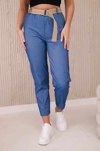 trousers with belt fit sm-m-l made in Italy