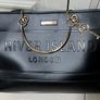 River Island Black Debossed Branded Bag Image 4