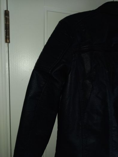 Biker style faux leather jacket