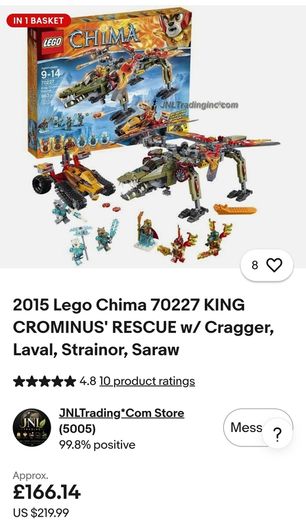 80 Euro Each!! - Lego Legends of Chima - Retired Sets