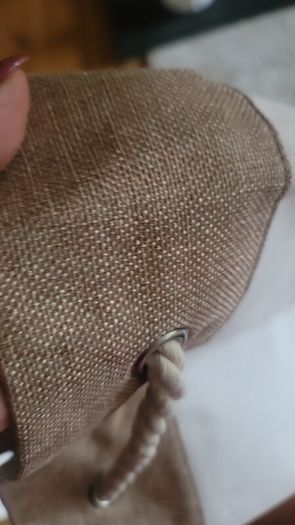 Canvas Laundry Bag with Wash Dry Fold Logo