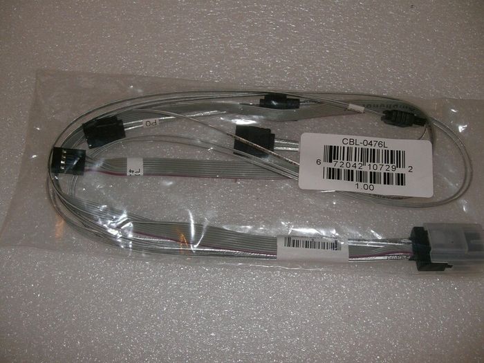 Supermicro CBL0476L MiniSAS SFF8087 to 4 SATA Raid cable