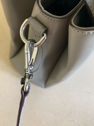 DKNY Taupe Paige Satchel Handbag