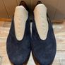 Flats shoes Pas De Rouge navy suede leather, red insole Size 38/5 Image 3
