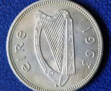 Ireland Fantastic Unc Shilling 1963 1s coin