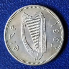 Ireland Fantastic Unc Shilling 1963 1s coin