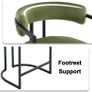Velvet Kitchen Stools Set of 2 Bar Stools Breakfast Modern Counter Stools for Dining Room Height Bistro Stool with Backrest (Green) Image 3