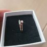 Ring,Triple Raw Blue Diamond Ring, Rose Gold Ring Image 10