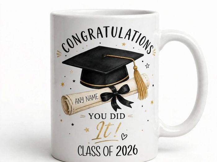 Personalised Graduation Mug - Add Any Name - Class of 2026