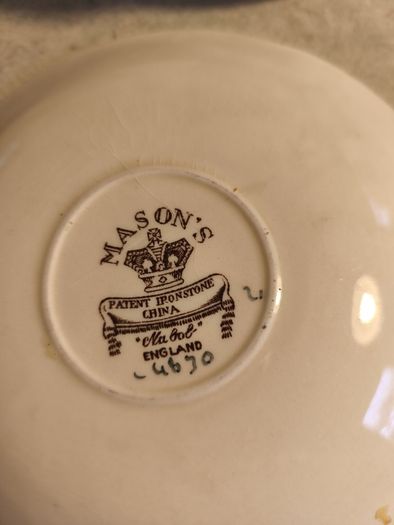 Mason.d Patent Ironstone China Mabol England Set Of 2 Saucer