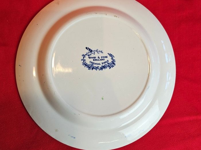 Wood &  Sons Oriental Birds Plate England, c. 1914-1924
