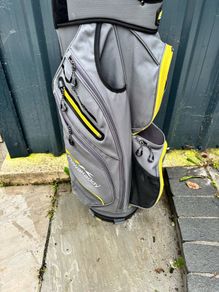 Golf bags and clubs
