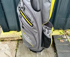 Golf bags and clubs