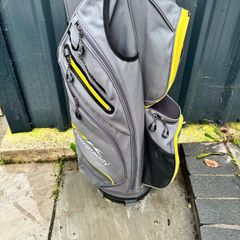 Golf bags and clubs